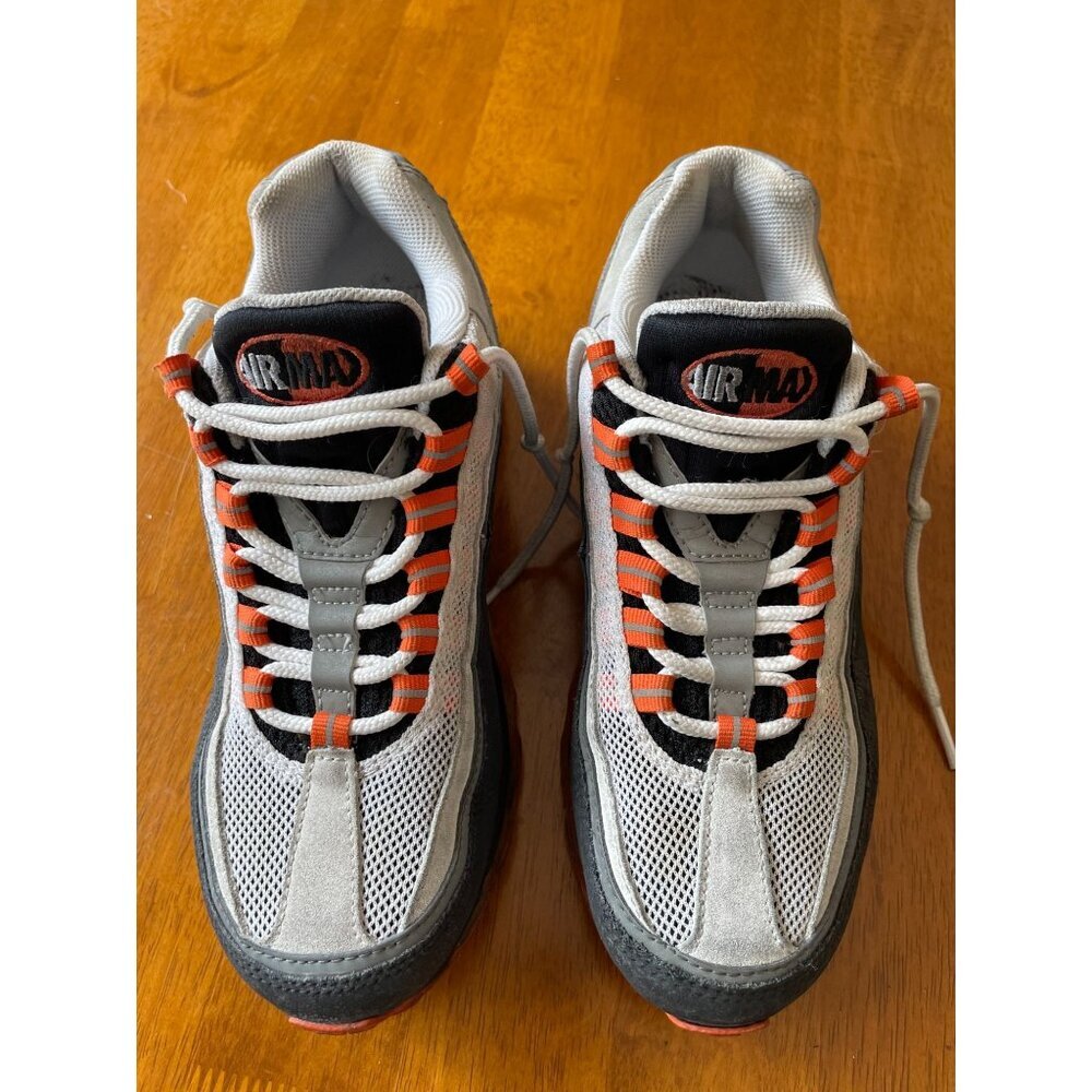 Nike Air Max Men's Sneakers Sz 6.5 Gray & Orange Vintage Vibes 2010